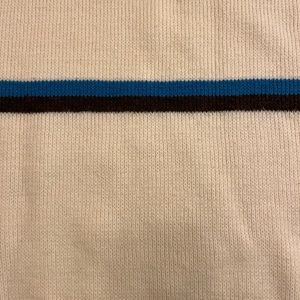 Vintage ski-sweater with blue+brown stripes